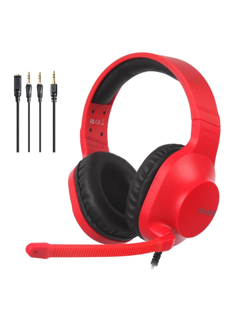Sades Gaming Headset-Spirits (Sa-721) -Red  - Image 1