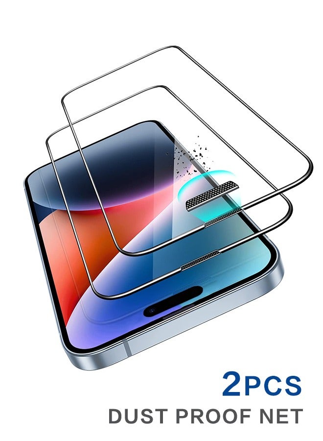 SUNDAREE 2PCS 16 Pro Max Screen Protector 6.9 Inch HD Clear Easy Installation Frame Military Grade Protection Scratch Resistant, Anti Fingerprint, Bubble Free, 9H Tempered Glass Film - Image 1