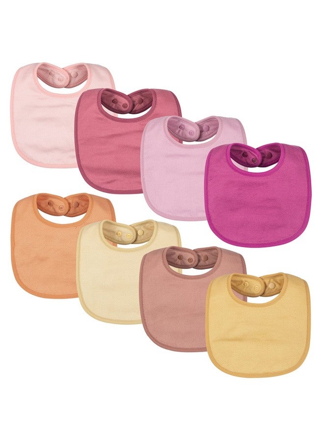 Tiny Twinkle Baby Feeding Bibs 8 Pack Waterproof And Absorbent Infant Drool And Feeding Baby Bibs (Girl Set 8Pack) - Image 1