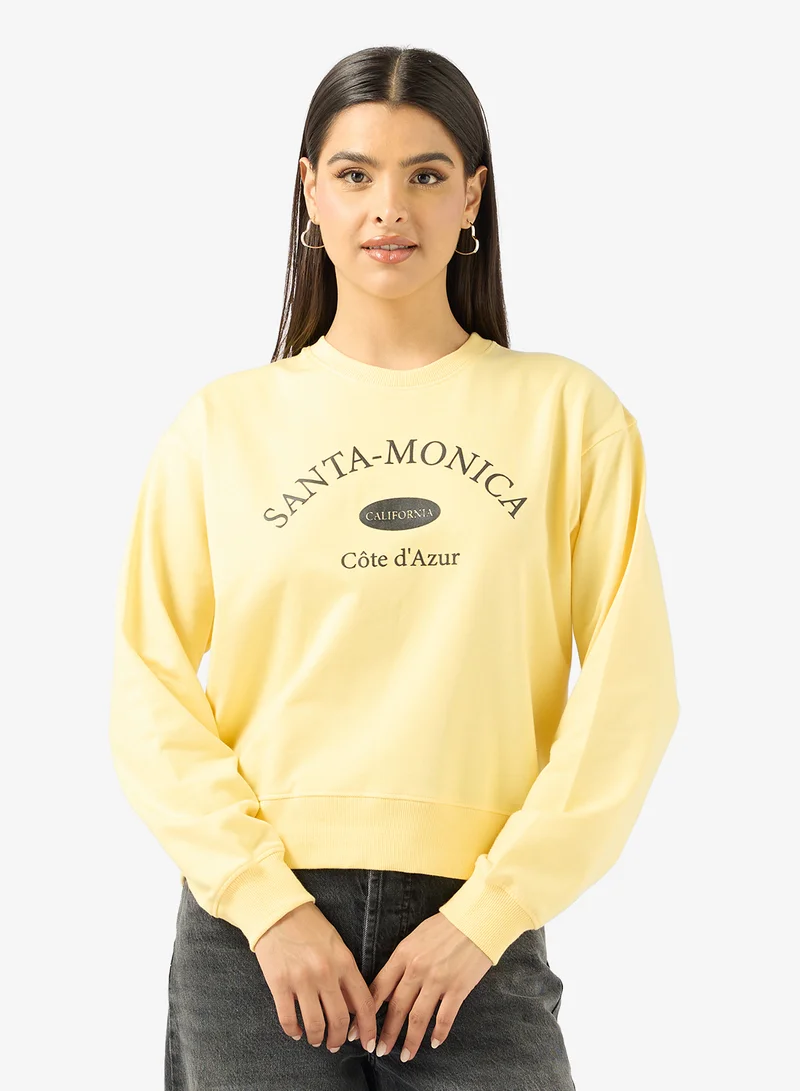 Ginger Crew Neck Oversize Travel Sweatshirt