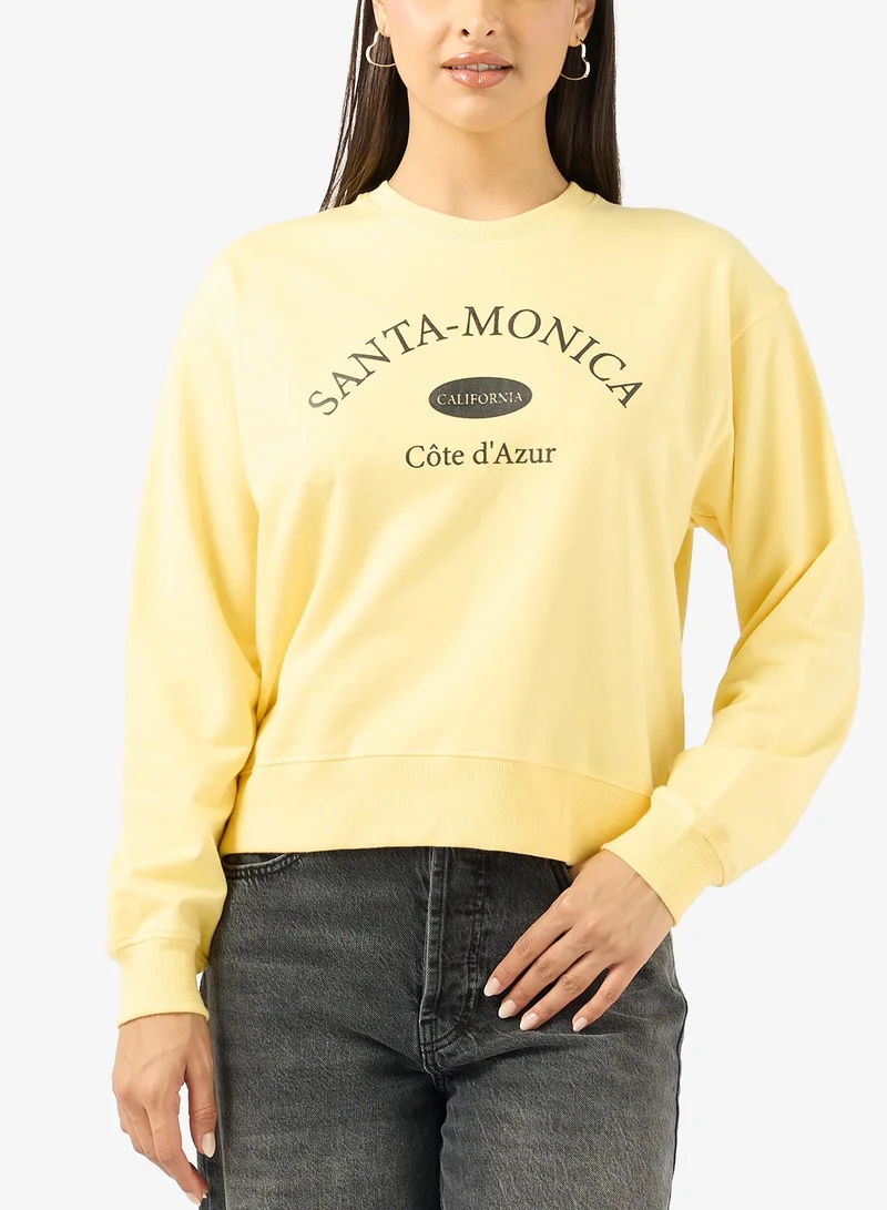 Ginger Crew Neck Oversize Travel Sweatshirt