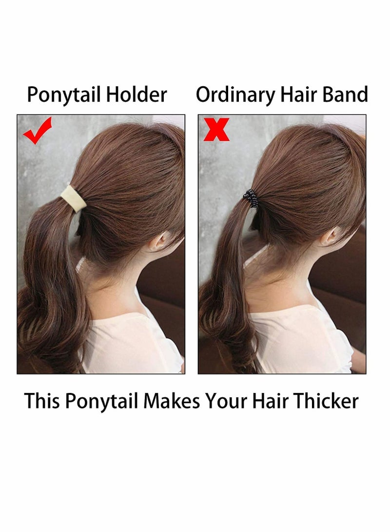 KASTWAVE ربطات شعر من السيليكون وحامل ذيل الحصان ورباط شعر قابل للطي وربطة شعر صديقة للبيئة وحلقة شعر متعددة الوظائف وأشرطة مطاطية مرنة وإكسسوارات ربط الشعر للنساء والفتيات، 3 قطع - Image 2
