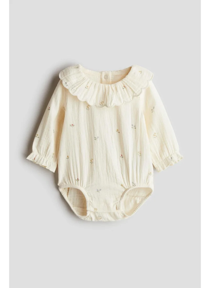 H&M Cotton muslin romper suit