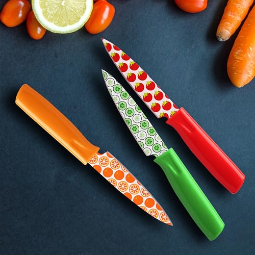 Hampton Forge – 3 Piece Printed Paring Knives with Blade Guards - Image 4