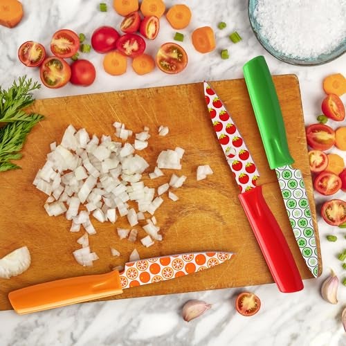 Hampton Forge – 3 Piece Printed Paring Knives with Blade Guards - Image 5