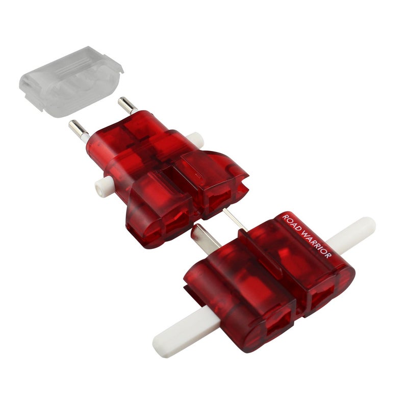 ROAD WARRIOR International Travel Plug Adapter Europe/UK/Australia/USA/India/China Does Not Convert Voltage Slim RW101CR - Image 1