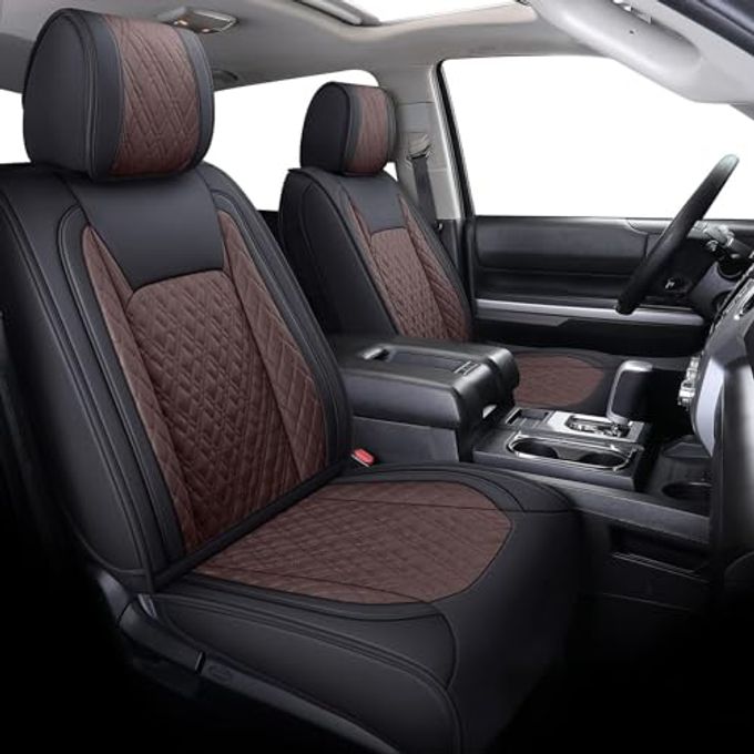 Aierxuan Toyota Tundra Seat Covers Full Set Custom Fit 2008-2025 Crewmax Double Cab Pickup Truck Waterproof Leather Tundrasine Concept Limited Platinum 1794 Edition Car Cushions - Image 1