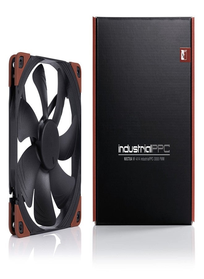 Noctua NF-A14 iPPC-3000 PWM, Heavy Duty Cooling Fan, 4-Pin, 3000 RPM (140mm, Black) for Desktop - Image 5