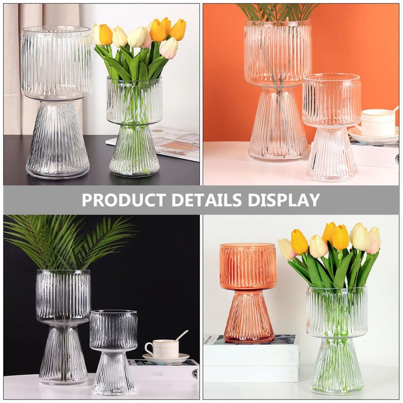 Small Glass Flower Vase Modern Home Decor for Living Room Centerpiece - Image 5
