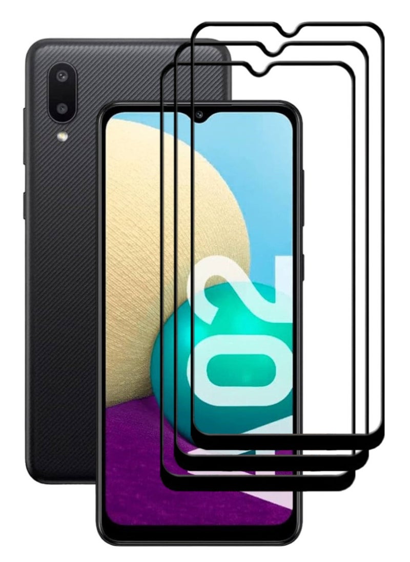 ACLIX 3 Pieces Antistatic ESD Dustproof Premium Quality High Definition Tempered Glass Screen Protector Designed For Samsung Galaxy A02 - Image 1