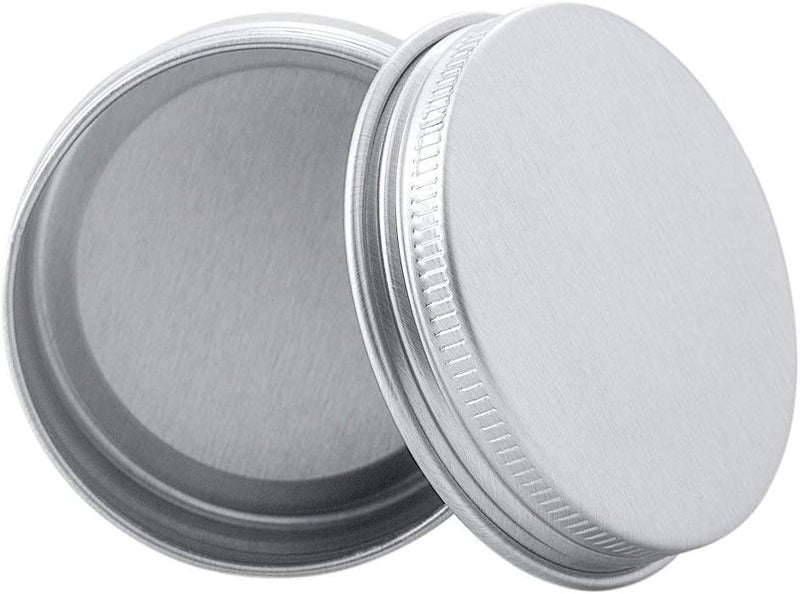 Hulless 2 Ounce Aluminum Tin Jar Refillable Containers 60 ml Aluminum Screw Lid Round Tin Container Bottle for Cosmetic,Lip Balm, Cream, 60 Pack - Image 4