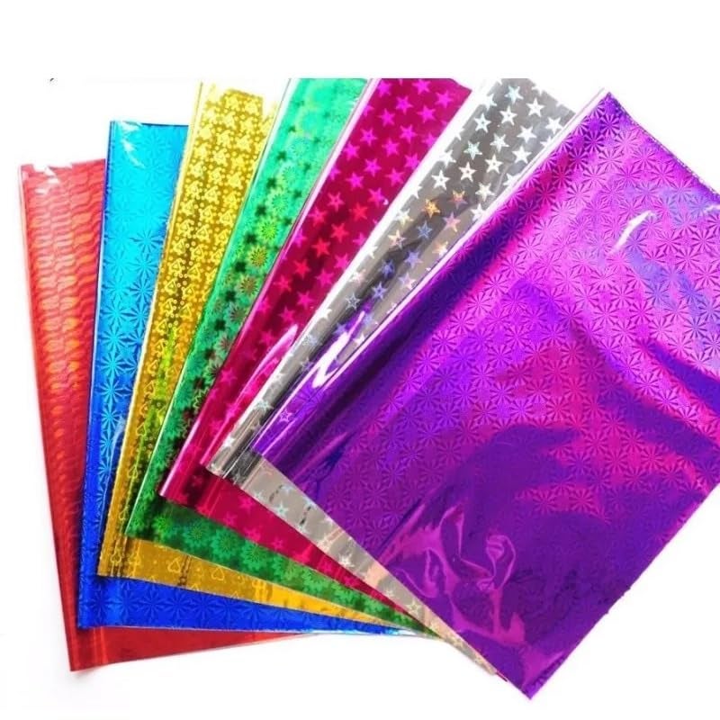 Accuprints Pack of 60 Holographic Gift Wrapping Paper Sheet | Size 64 X 45 cm |- Gift Paper - Gift Wrap Roll (Multicolor 60) - Image 2