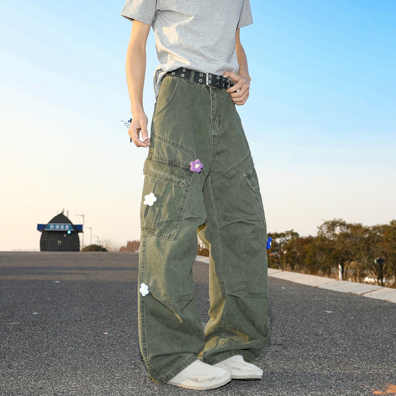 Unisex Classic Denim Jeans Loose Fit Daily Outdoor Wear - Image 5