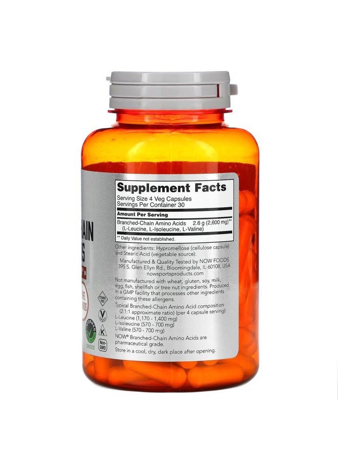 Now Foods - Branched Chain Amino Acids 120 Capsules - Image 2