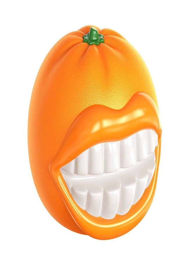 Hyzone Multi-Functional Dog Vocalizing Biting Teething Balls, Outdoor Interactive Teething Hand Throwing Balls (Orange) - Image 1