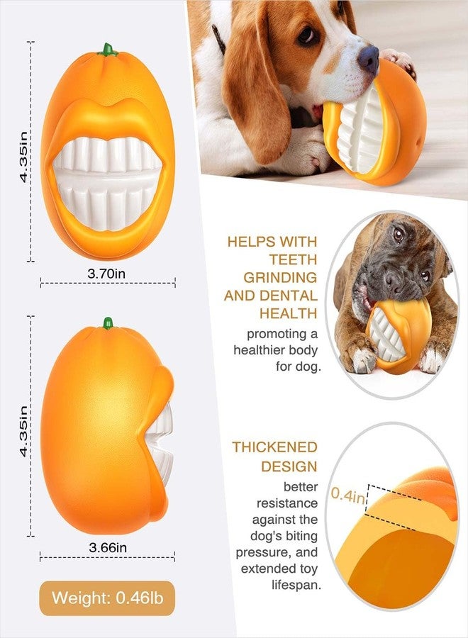 Hyzone Multi-Functional Dog Vocalizing Biting Teething Balls, Outdoor Interactive Teething Hand Throwing Balls (Orange) - Image 2