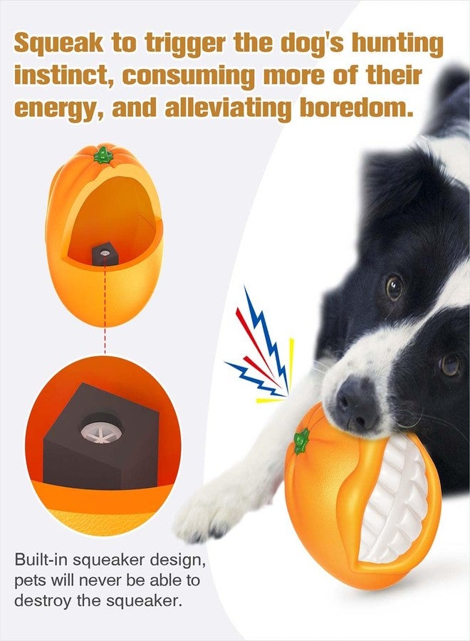 Hyzone Multi-Functional Dog Vocalizing Biting Teething Balls, Outdoor Interactive Teething Hand Throwing Balls (Orange) - Image 3