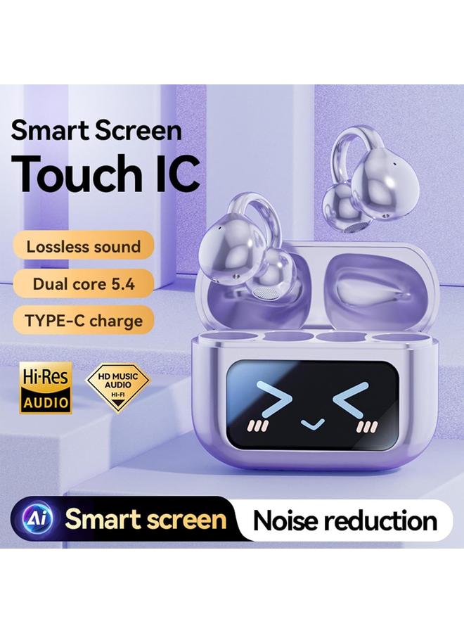 Earbuds with Screen - Wireless Earbuds with Screen Waterproof | Noise-Cancelling Audio Audio Earphones Ai Translation Sports Clip Earplugs for Daily Use Adventures Travel Outdoor Exercise Home Work Gy - Image 4