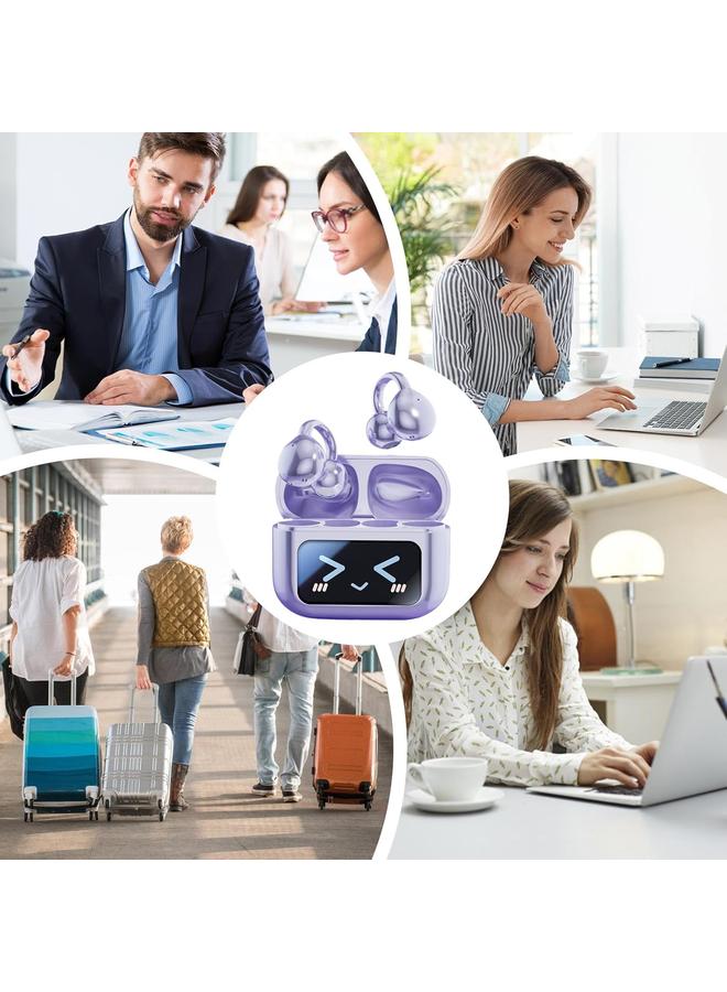 Earbuds with Screen - Wireless Earbuds with Screen Waterproof | Noise-Cancelling Audio Audio Earphones Ai Translation Sports Clip Earplugs for Daily Use Adventures Travel Outdoor Exercise Home Work Gy - Image 5