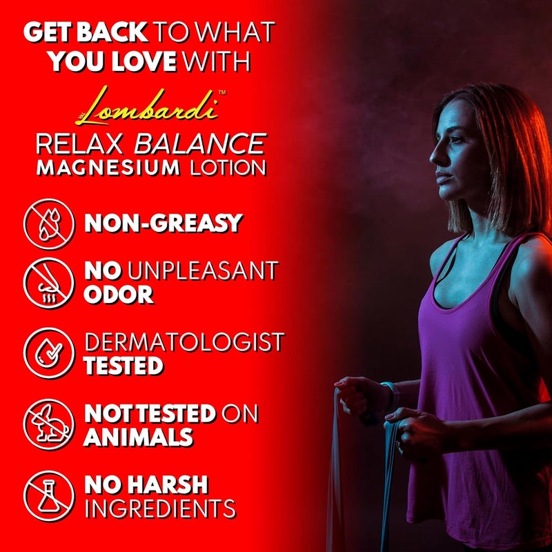 VAL Lombardi Relax Balance Magnesium Lotion  Arnica Camphor  Menthol  Fast Relief for Joints Muscles Back Shoulders Feet  NonGreasy  5oz - Image 4