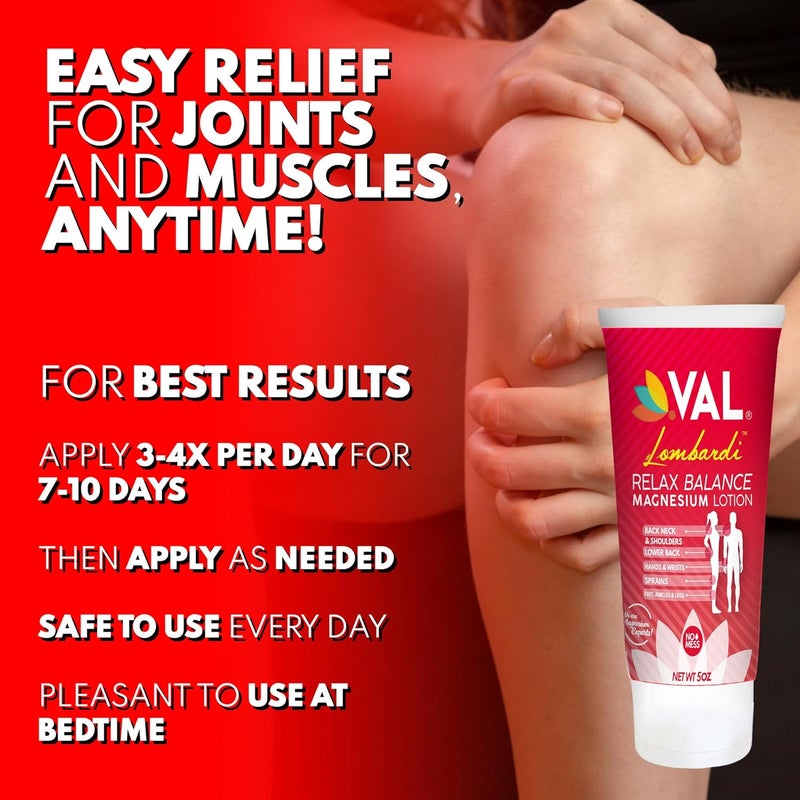VAL Lombardi Relax Balance Magnesium Lotion  Arnica Camphor  Menthol  Fast Relief for Joints Muscles Back Shoulders Feet  NonGreasy  5oz - Image 5