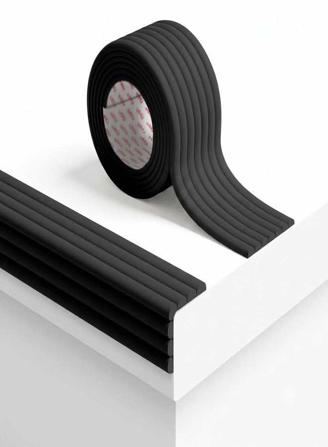 DANSR Table Edge Protector Baby Proofing,Soft Foam Corner Protectors for Sharp Edges,6.5ft Furniture Edge Guard Strip,Child Safety Products for Table, Desk, Cabinet and Wall Corners, Black, Pack of 1 - Image 1
