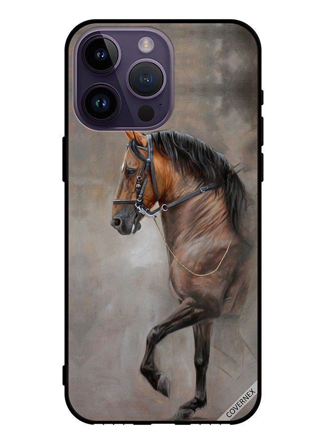 Covernex Protective Case Cover For Apple iPhone 14 Pro Max Vintage Picture Of Horse - Image 1
