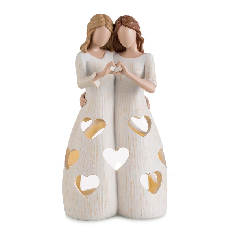 Candeldo Sister Friendship Gifts for Women Bestie Sisters Figurines Birthday Gift from Sister