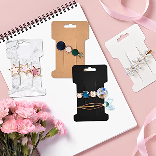 Festiko®200 PCS Hair Clip Bow Display Cards Hair Barrettes Jewelry Display Holder Rectangle Paper Cardboard for Hair Accessories Display and Organizing, 4 x 2-1/2 Inches (Mix) - Image 4