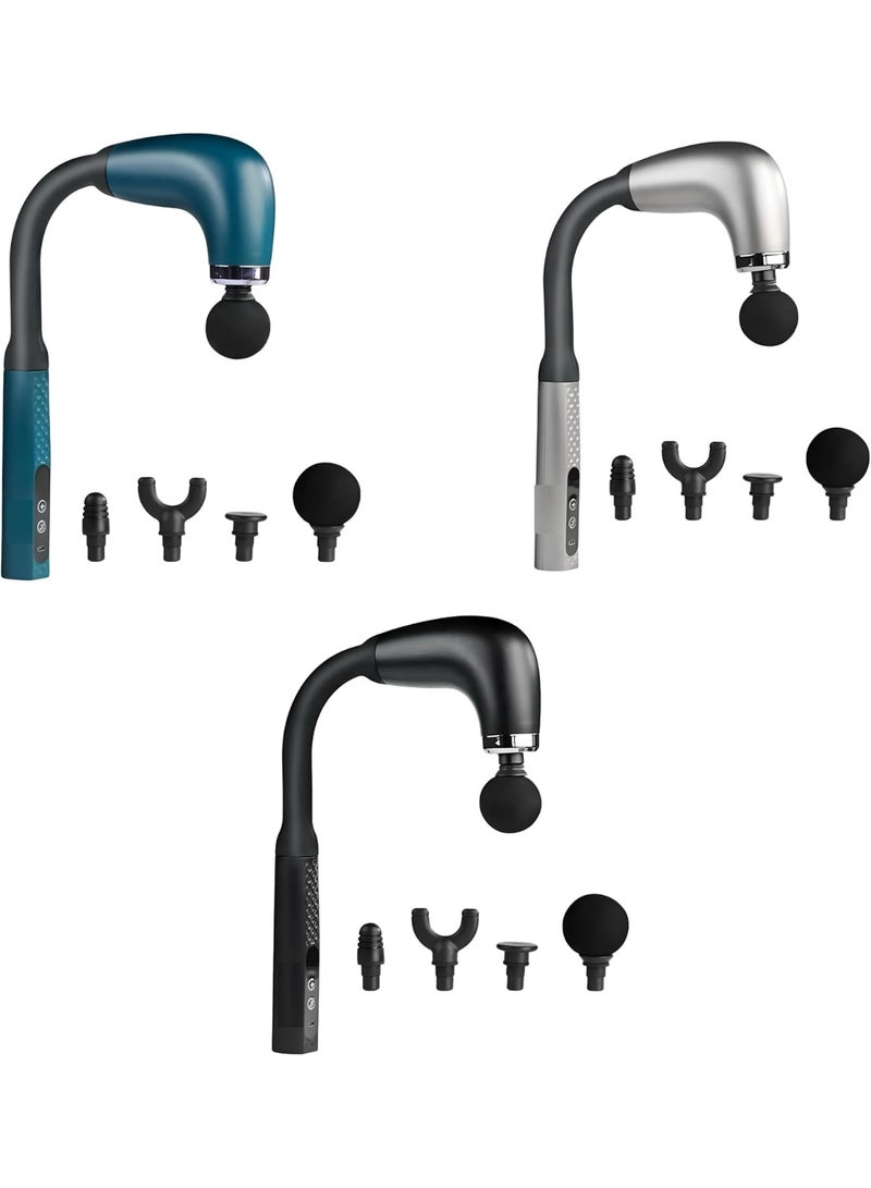 Deep tissue massage gun with extended handle for easy muscle tension relief and access to all areas of the body. - Image 3