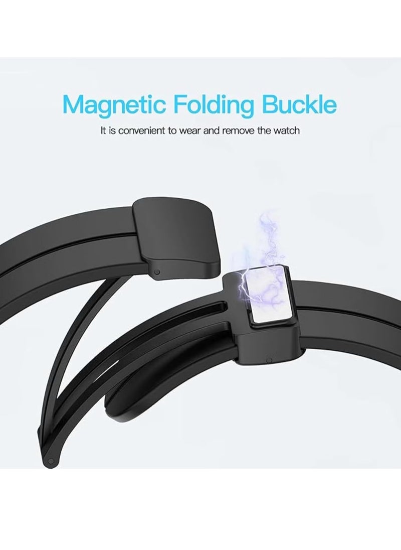 TIGER Magnetic Band Compatible with Samsung Galaxy Watch 7 Ultra 2024 – Silicone Sports Strap, D-Buckle Replacement, No Gap Design, Magnetic Closure, Stylish and Comfortable Band for Men & Women  - Image 5