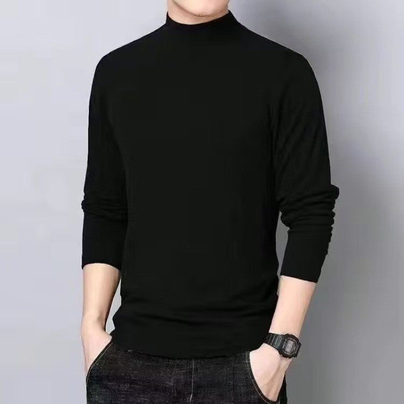Mens Long Sleeve T-shirt Casual Loose Trendy Spring 2023 Brown  - Image 5