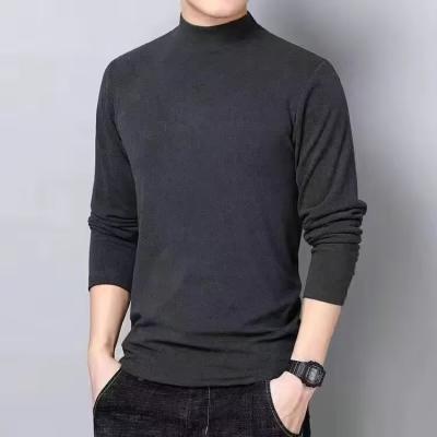 Mens Long Sleeve T-shirt Casual Loose Trendy Spring 2023 Brown  - Image 4