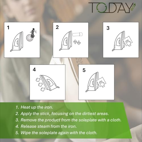Today - Iron Cleaner Stick for Hot Soleplate – Steam Iron Residue Remover and Plate Descaler – Removes Stains and Starch – Easy to Use – Made in Italy - Image 5