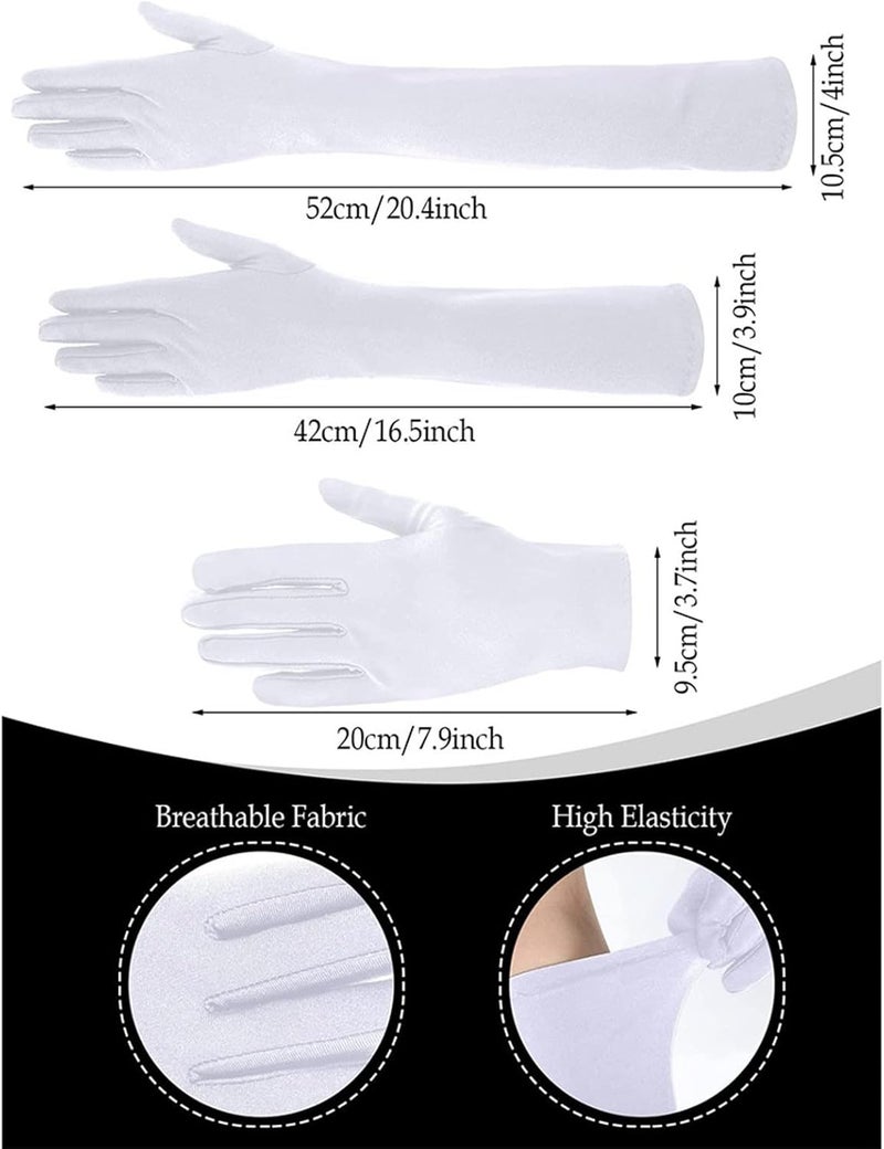 klarako Long Velvet Gloves for Women, Soft Breathable Black Long Gloves Stretchy Sun Protection Elbow Length Gloves for Wedding Party Cycling 20.5in - Image 3