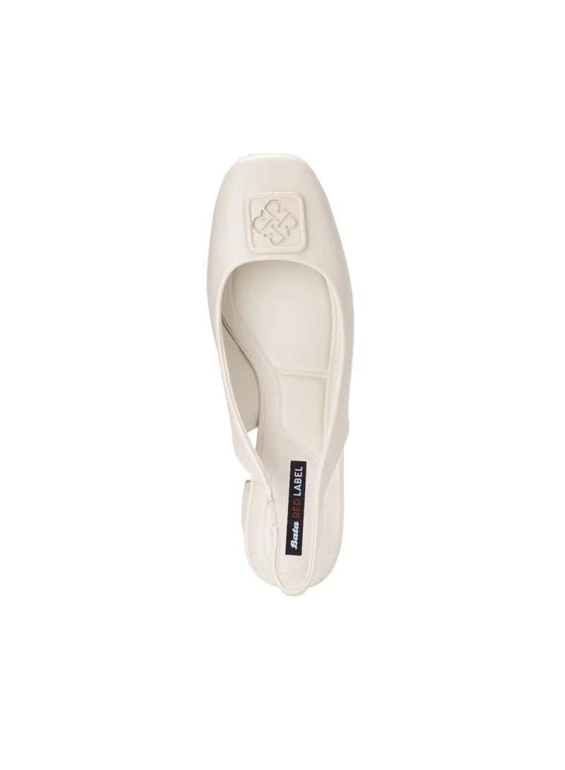 Bata Elasticated Slingback Block Heel Pumps
