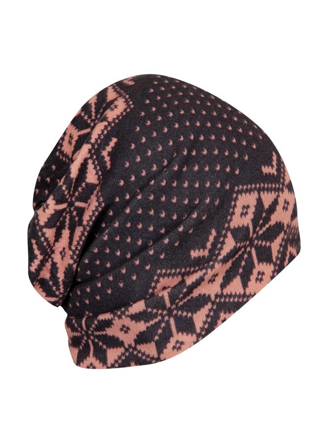 FabSeasons قبعة بيجني فضفاضة من قطن فابسيزونز مطبوعة لجميع الفصول رمادي - Image 3