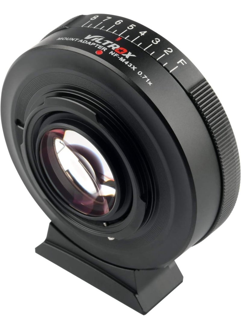 Viltrox NF-M43X 0.71x Manual Focus Lens Mount Adapter with Aperture Control for Nikon G D Lens to Micro Four Thirds M4/3 Mirrorless Cameras GH5 GH4 GF9 GX85 GX8 E-M5 E-M10 E-PL3 Pen-F BMPCC - Image 3