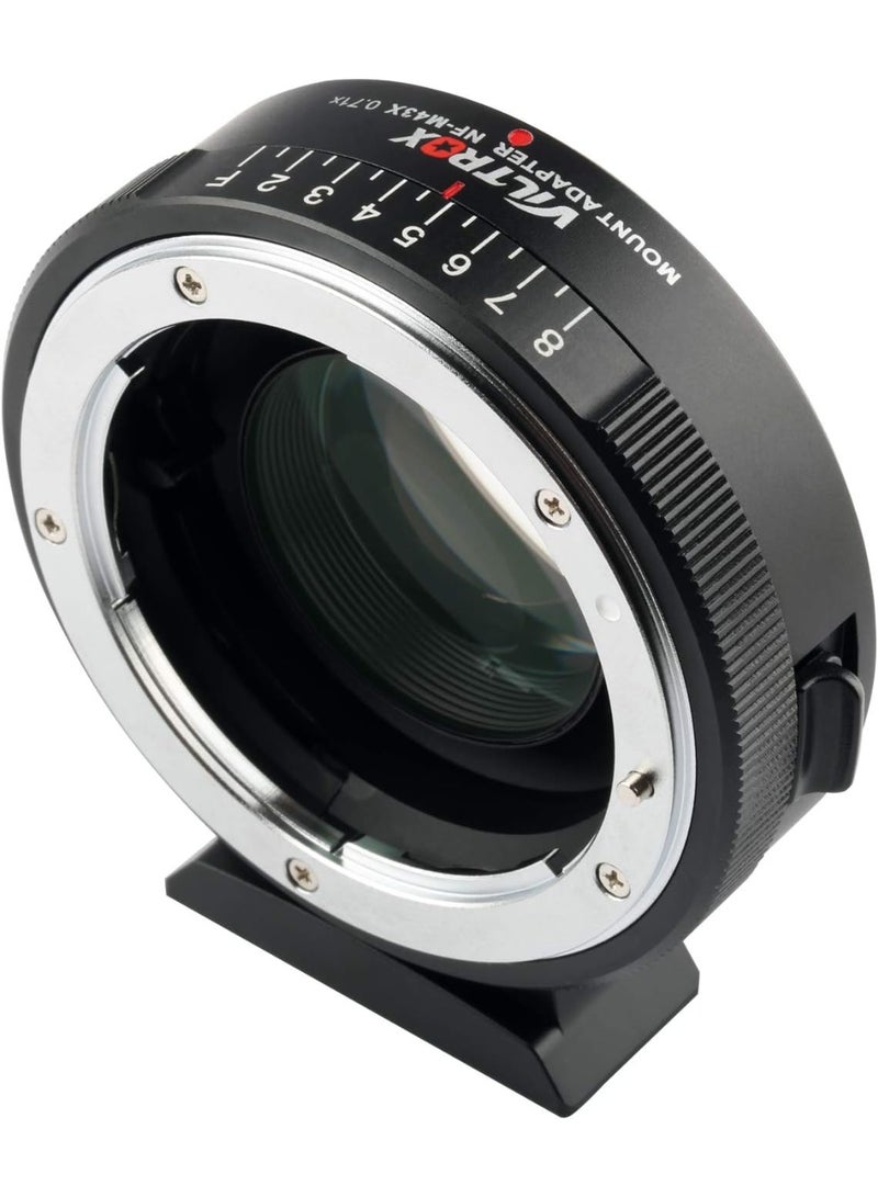 Viltrox NF-M43X 0.71x Manual Focus Lens Mount Adapter with Aperture Control for Nikon G D Lens to Micro Four Thirds M4/3 Mirrorless Cameras GH5 GH4 GF9 GX85 GX8 E-M5 E-M10 E-PL3 Pen-F BMPCC - Image 4