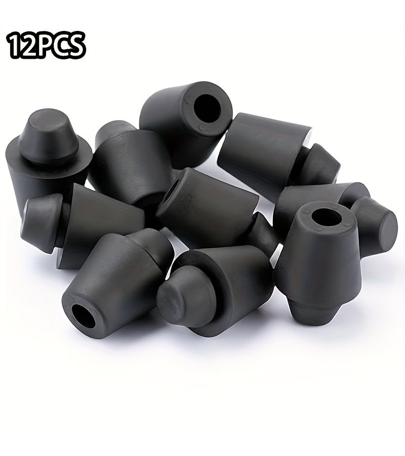 12 Pcs Black Universal GM Hood Trunk Shock Absorbing Rubber Pads Door Buffer Silencer Blocks Plugs For Quiet Operation Enhanced Durability - Image 2