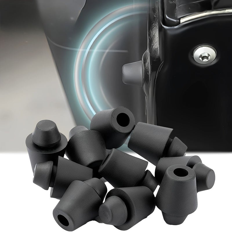 12 Pcs Black Universal GM Hood Trunk Shock Absorbing Rubber Pads Door Buffer Silencer Blocks Plugs For Quiet Operation Enhanced Durability - Image 5
