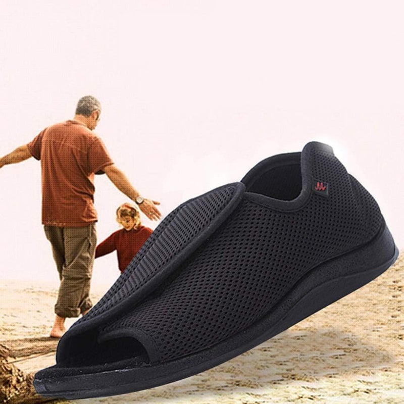 comfrt Post Op Broken Toe Foot Fracture Shoes Adjustable Square Toe Walking Shoe Womens Men Adult 1 Pair Black 8US - Image 3