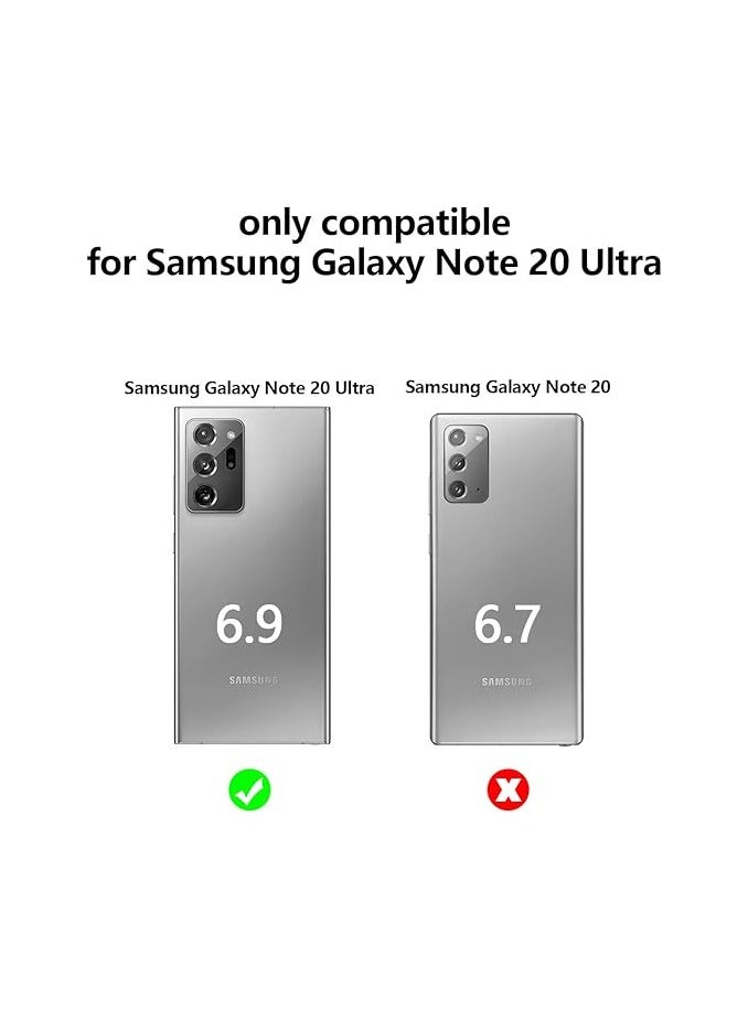 Compatible Galaxy Note 20 Ultra Case with Camera Lens Protector (Compatible with MagSafe) Magnetic Anti-Scratch Shockproof Protective Samsung Galaxy Note 20 Ultra Case for Women Men - Silver  - Image 3