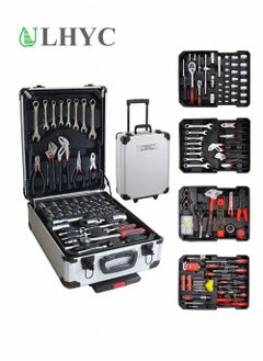 ULHYC 187-Piece Professional Tool Set, Home Hand Tool Set, Auto Repair Tool Set with Aluminum Trolley Case, Silver  - Image 1
