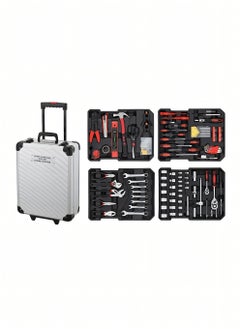 ULHYC 187-Piece Professional Tool Set, Home Hand Tool Set, Auto Repair Tool Set with Aluminum Trolley Case, Silver  - Image 2