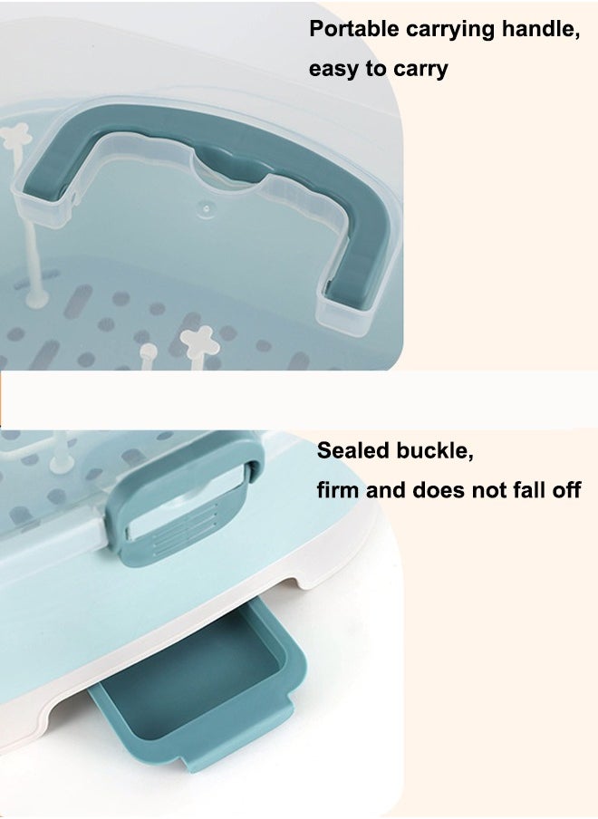Aissiora Baby bottle organizer Dust-proof bottle drying rack Portable bottle organizer Bottle drying rack  - Image 5