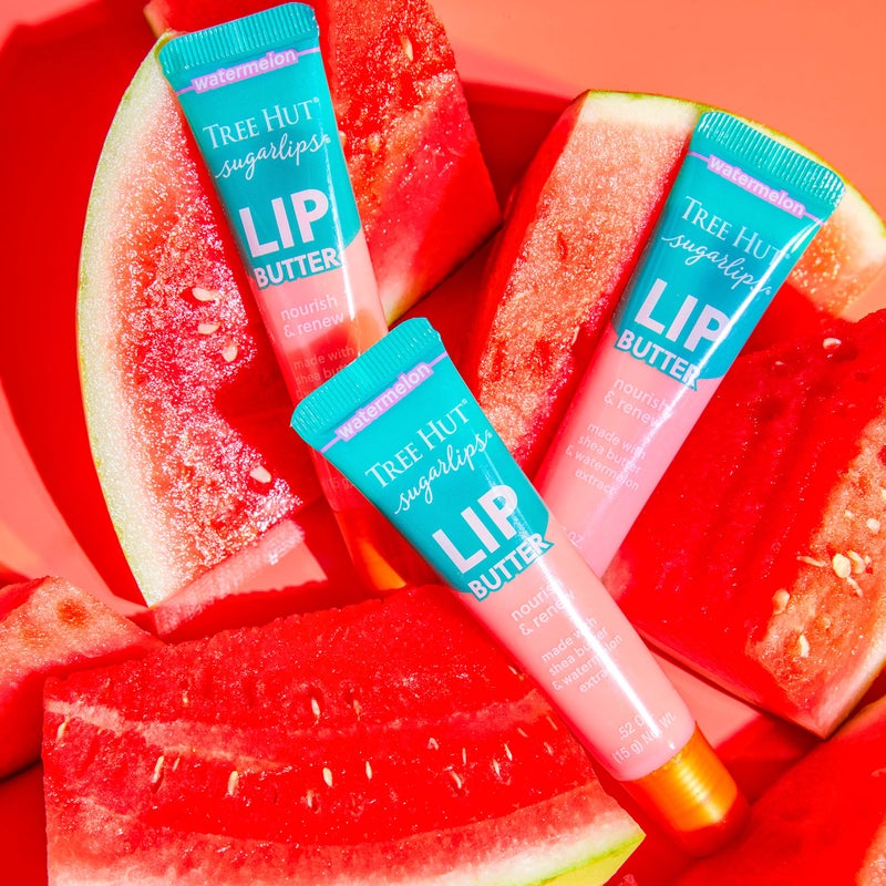 Tree Hut Watermelon Sugarlips Lip Butter, Hydrating Lip Care to Lock in Moisture & Nourish Lips, Smooth & Soft Finish, Holiday Gift & Stocking Stuffer, 0.52 fl oz - Image 1