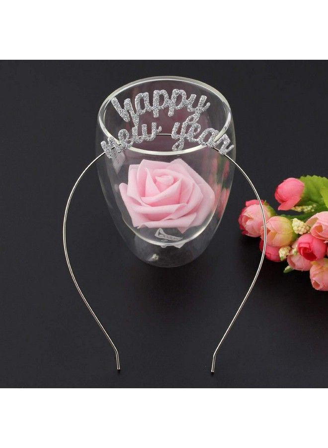 Soochat Happy New Year Headband Tiara ; Rhinestone New Year Headband Hair Hoop Headdress New Year Eve Party Hair Accessories Supplies Favors - Image 4