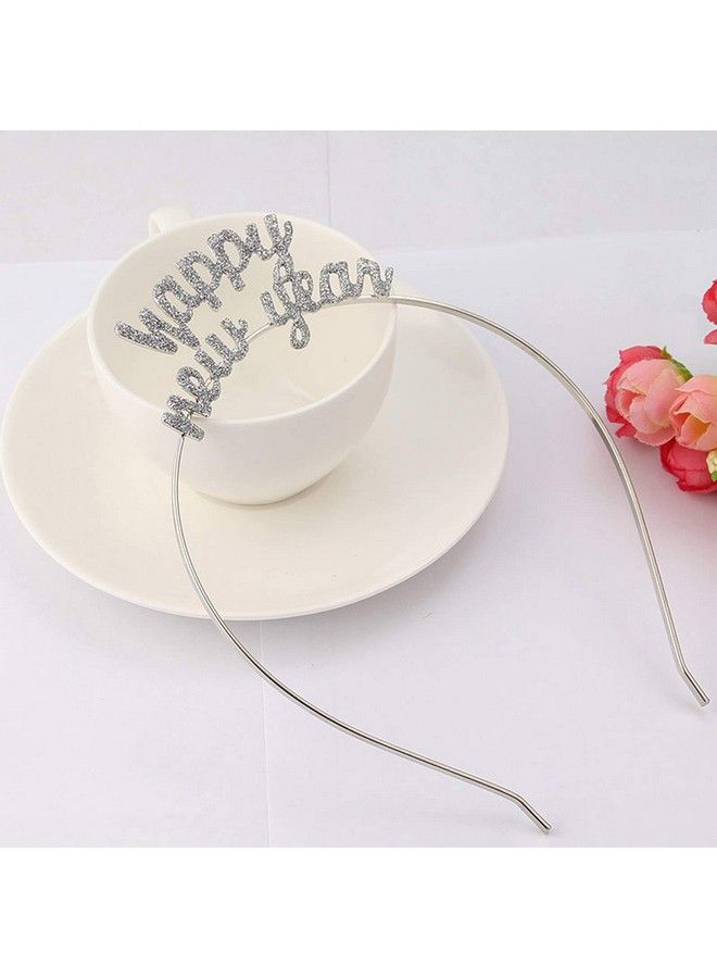 Soochat Happy New Year Headband Tiara ; Rhinestone New Year Headband Hair Hoop Headdress New Year Eve Party Hair Accessories Supplies Favors - Image 3