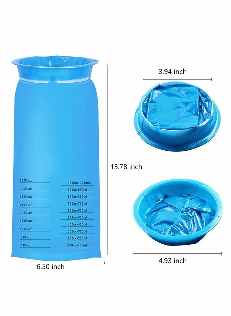 Sick Bags Vomit Bags Barf Bags Disposable Emesis Bag Aircraft Car Sickness Bag Nausea Bags for Travel Motion Sickness Portable Leakproof and Puncture-Proof 1000 ml 15PCS - Image 3